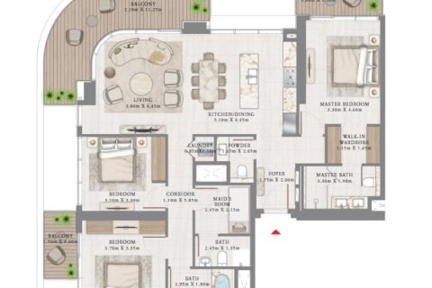 Apartment in Dubai Harbour, Dubai 1 bedroom, 53 sq.m. № 92630 - photo 6