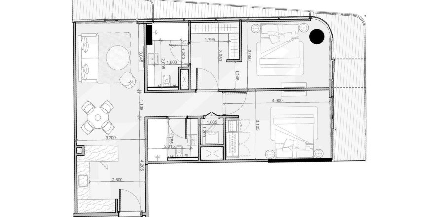 Appartement à Azizi Ruby à Jumeirah Village Circle, 2 chambres, 100.33 m², № 31374
