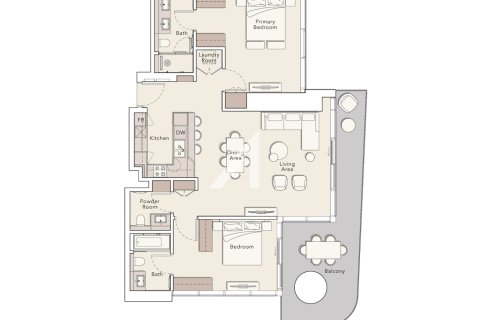 شقة في MERCER HOUSE في دبي 2 غرف نوم, 138.6 م² رقم 31564 - صورة 4