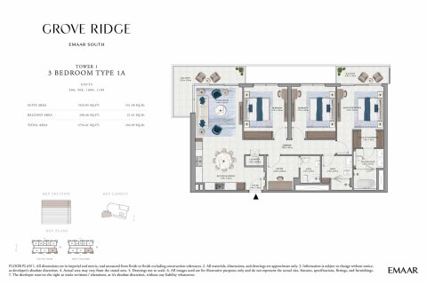 Apartment in Grove Ridge in EMAAR South, Dubai South (Dubai World Central), Dubai 1 bedroom, 73 sq.m. № 103882 - photo 7