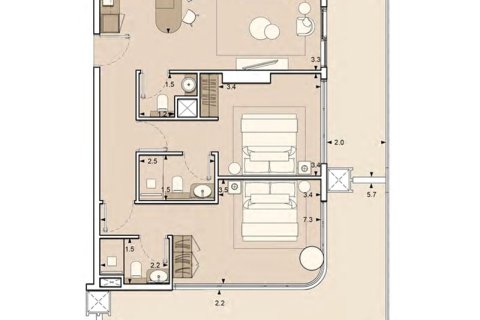 Appartement à Jumeirah Village Circle, 2 chambres, 103.9  m², № 31457 - photo 2