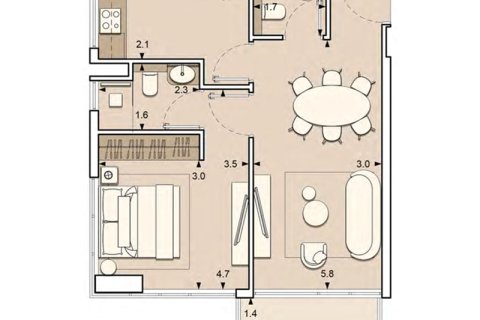 Appartement à Jumeirah Village Circle, 1 chambre, 107.6 m², № 31456 - photo 2