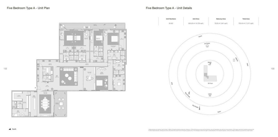 Appartement à ARMANI BEACH RESIDENCES à Palm Jumeirah, Dubai, 5 chambres, 703.4 m², № 31211