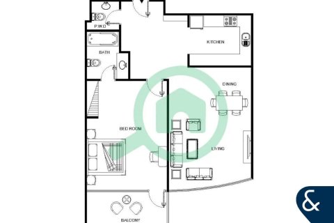 Купить квартиру в Saba Towers, Джумейра Лейк Тауэрс, Дубай: 1 спальня, 76м², № 75177 - фото 15