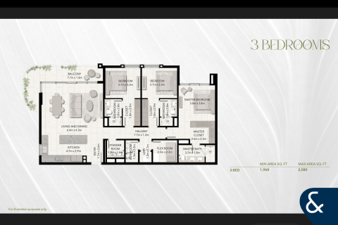 Apartamento en Dubai Land, Dubai, 3 dormitorios, 183 m², № 74788 - foto 14