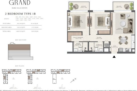 Apartamento en Golf Grand en Maple at Dubai Hills Estate, Dubai Hills Estate, Dubai, 2 dormitorios, 98.94169500 m², № 31535 - foto 12