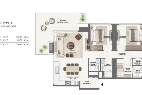 Apartment in Dubai 2 bedrooms, 120 sq.m. № 24859 - photo 2