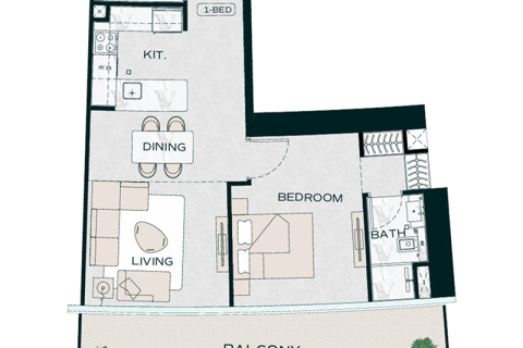 Apartment in Business Bay, Dubai studio № 92650 - photo 8