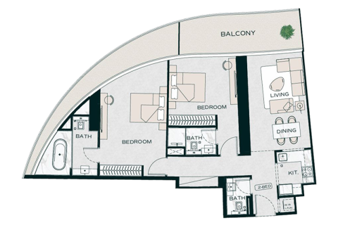 Apartment in Business Bay, Dubai studio № 92650 - photo 9