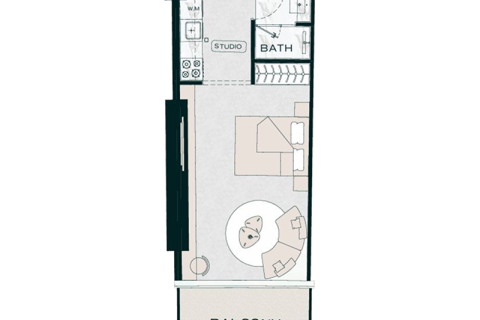 Apartment in Business Bay, Dubai studio № 92650 - photo 7