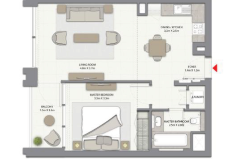 Apartamento en Dubai Creek Harbour (The Lagoons), Dubai, 1 dormitorio, 64 m², № 92654 - foto 7