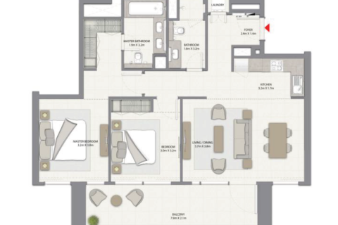 Apartamento en Dubai Creek Harbour (The Lagoons), Dubai, 1 dormitorio, 64 m², № 92654 - foto 8