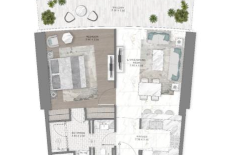 Duplex in Dubai Harbour, Dubai 1 bedroom, 62 sq.m. № 92664 - photo 12