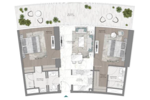 Duplex in Dubai Harbour, Dubai 1 bedroom, 62 sq.m. № 92664 - photo 15