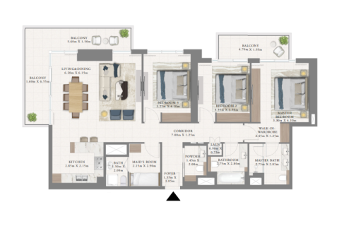Apartamento en Dubai Marina, Dubai, 1 dormitorio, 74 m², № 92663 - foto 8