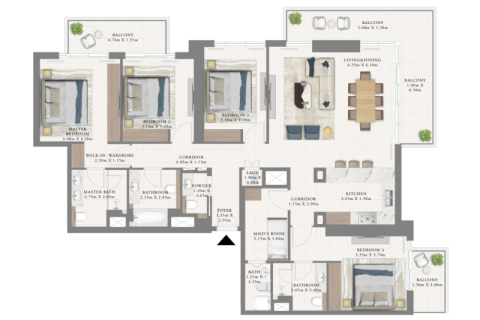 Apartamento en Dubai Marina, Dubai, 1 dormitorio, 74 m², № 92663 - foto 9