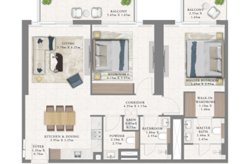 Apartamento en Dubai Marina, Dubai, 1 dormitorio, 74 m², № 92663 - foto 7