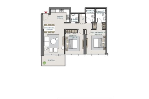 Apartamento en Al Kifaf, Dubai, 2 dormitorios, 103.1 m², № 47003 - foto 11