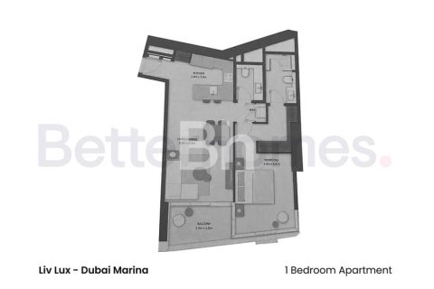 Apartamento en Dubai Marina, Dubai, 1 dormitorio, 79 m², № 25034 - foto 2
