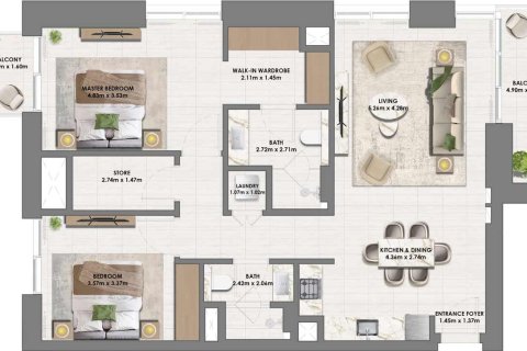 Apartment in Dubai Hills Estate, Dubai 1 bedroom, 63 sq.m. № 103748 - photo 4