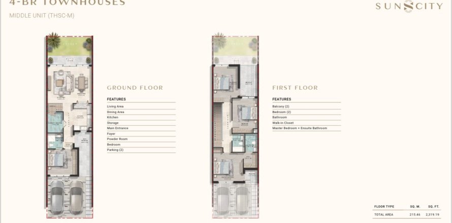 Maison de ville à Dubai Land, Dubai, 4 chambres, 215.46 m², № 63523