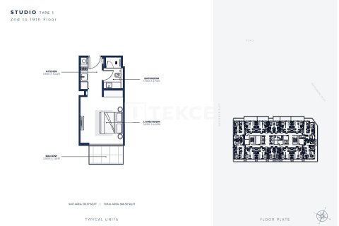 Appartement à Dubai, 1 chambre, 72 m², № 89850 - photo 19