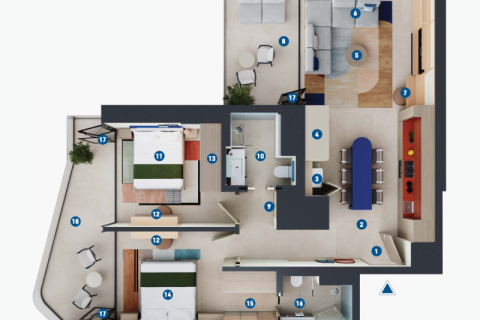 شقة في مرسى دبي, دبي استوديو, 37 م² رقم 92594 - صورة 8