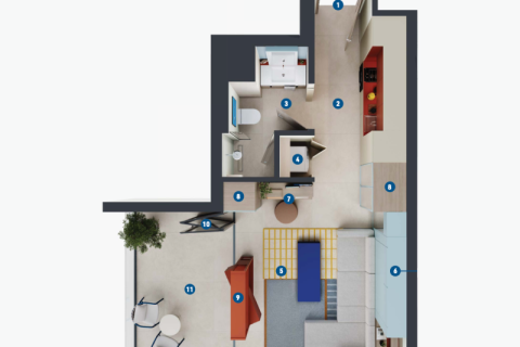 شقة في مرسى دبي, دبي استوديو, 37 م² رقم 92594 - صورة 6