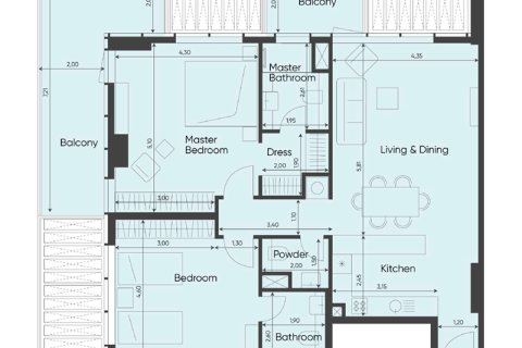 Apartment in Dubai 1 bedroom, 75 sq.m. № 92606 - photo 4