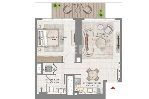 Apartment in Dubai Harbour, Dubai 3 bedrooms, 140 sq.m. № 8960 - photo 9