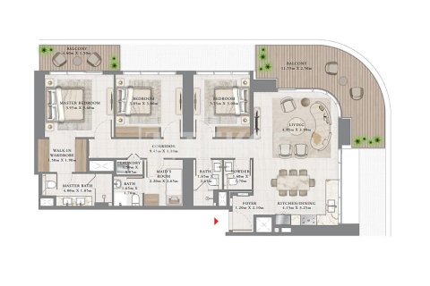 Apartment in Dubai Harbour, Dubai 2 bedrooms, 128 sq.m. № 8962 - photo 10