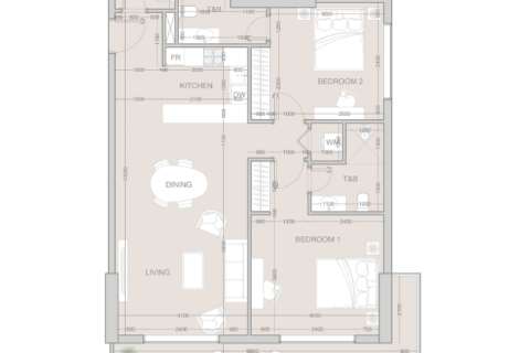 Apartamento en Jumeirah Village Triangle, Dubai, estudio, 43 m², № 92714 - foto 4