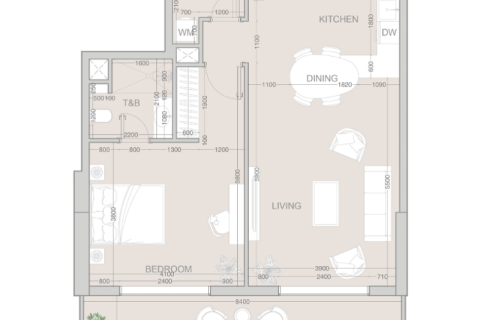 Apartamento en Jumeirah Village Triangle, Dubai, estudio, 43 m², № 92714 - foto 3