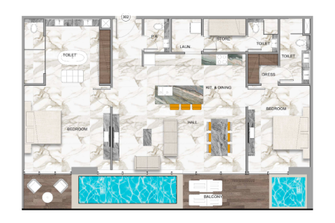 Apartment in Jumeirah Village Circle, Dubai 2 bedrooms, 162 sq.m. № 92582 - photo 4