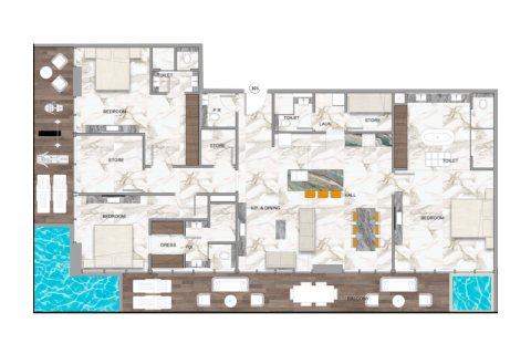 Apartment in Jumeirah Village Circle, Dubai 2 bedrooms, 162 sq.m. № 92582 - photo 5