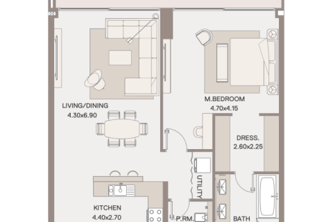 Apartment in Dubai 1 bedroom, 98 sq.m. № 92592 - photo 4