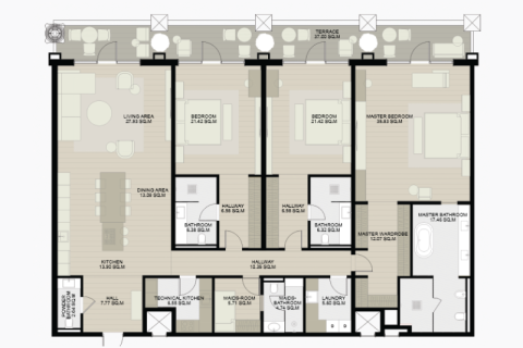 شقة في نخلة جميرا, دبي 2 غرف نوم, 200 م² رقم 92585 - صورة 8