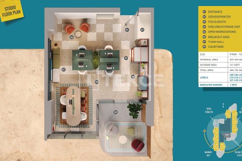 Купить офис в Бизнес-Бэе, Дубай: 1 спальня, 126м², № 99733 - фото 25