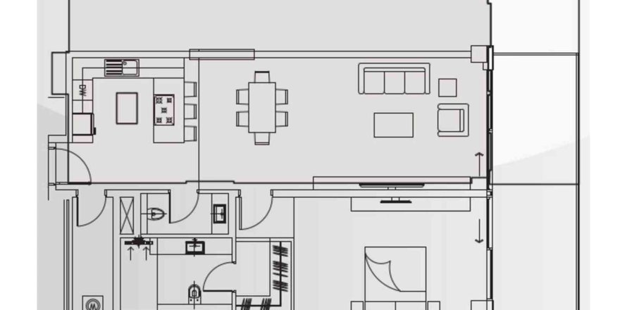 Appartement à THE 100 à Meydan, Dubai, 1 chambre, 93.41 m², № 31307