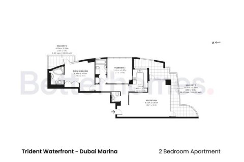 Apartment in Dubai Marina, Dubai 2 bedrooms, 159 sq.m. № 24999 - photo 2