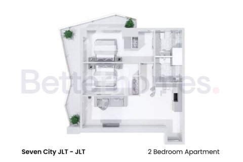 Appartement à Jumeirah Lake Towers, Dubai, 2 chambres, 100 m², № 24998 - photo 2