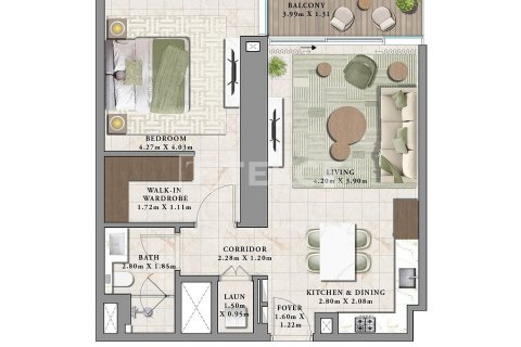 شقة في دبي 1غرف نوم, 79 م² رقم 84950 - صورة 12