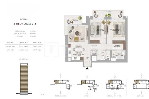 Apartamento en Dubai, 3 dormitorios, 186 m², № 84949 - foto 11