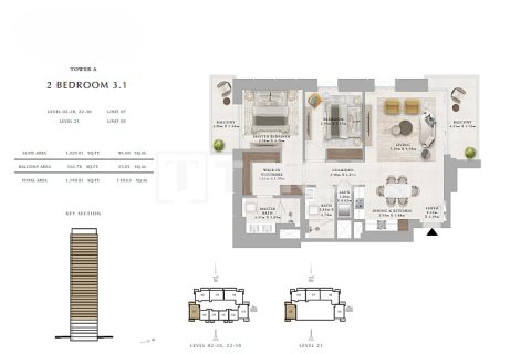 Apartamento en Dubai, 3 dormitorios, 186 m², № 84949 - foto 12