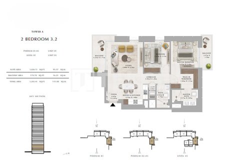 Apartamento en Dubai, 3 dormitorios, 186 m², № 84949 - foto 14