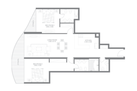 Apartment in Palm Jumeirah, Dubai 1 bedroom, 100 sq.m. № 92241 - photo 3