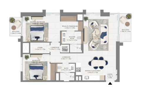 Apartment in Dubai Creek Harbour (The Lagoons), Dubai 1 bedroom, 62 sq.m. № 92245 - photo 4