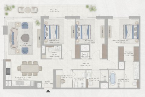 Appartement à Dubai, 1 chambre, 69 m², № 103654 - photo 3