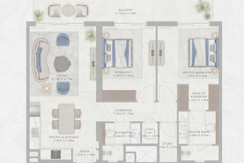 Appartement à Dubai, 1 chambre, 69 m², № 103654 - photo 4