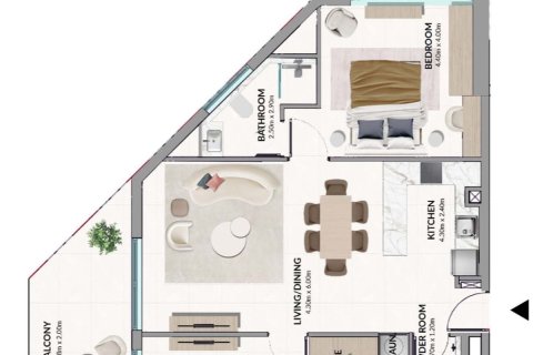 Купить квартиру в Meydan, Дубай: 2 спальни, 112.6м², № 100254 - фото 15